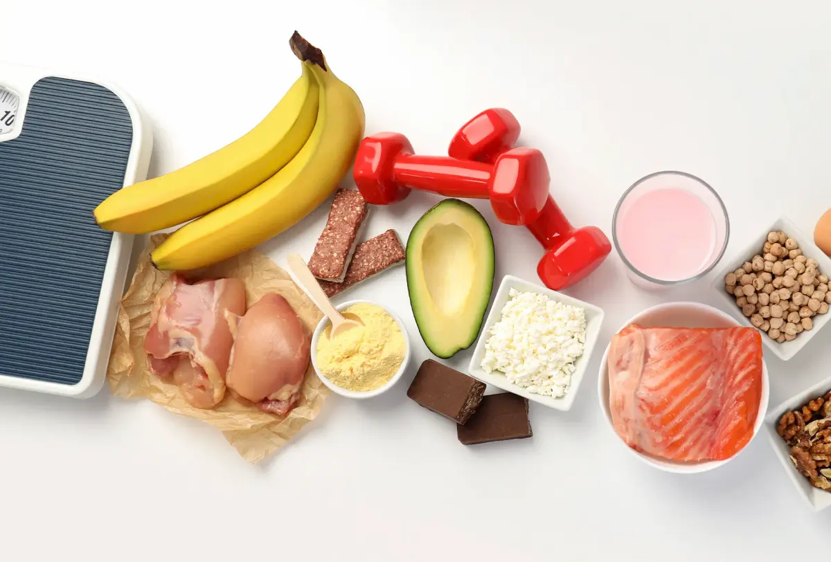 comida da dieta de um atleta