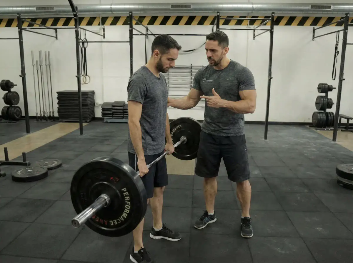 personal trainer com aluno gemeo carga errada