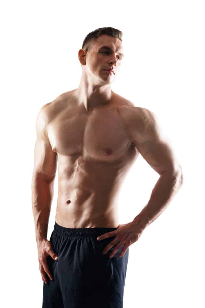 homem magro, definido e musculoso definição muscular