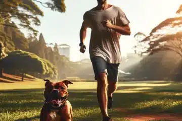 homem correndo com cachorro - ter cachorro te faz mais fitness