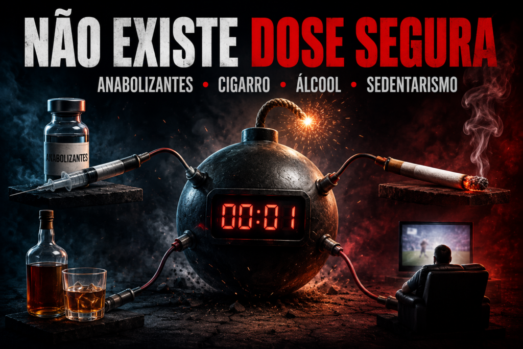 anabolizante álcool sedentarismo cigarro